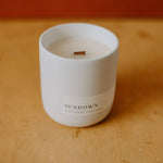 Sundown Candle (Matte White Ceramic) - JEWISHJOY.co