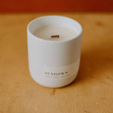 Sundown Candle (Matte White Ceramic) - JEWISHJOY.co