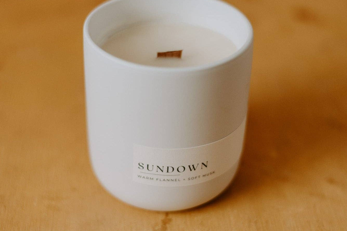 Sundown Candle (Matte White Ceramic) - JEWISHJOY.co