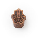 Wood Salt Cellar | Hamsa - JEWISHJOY.co