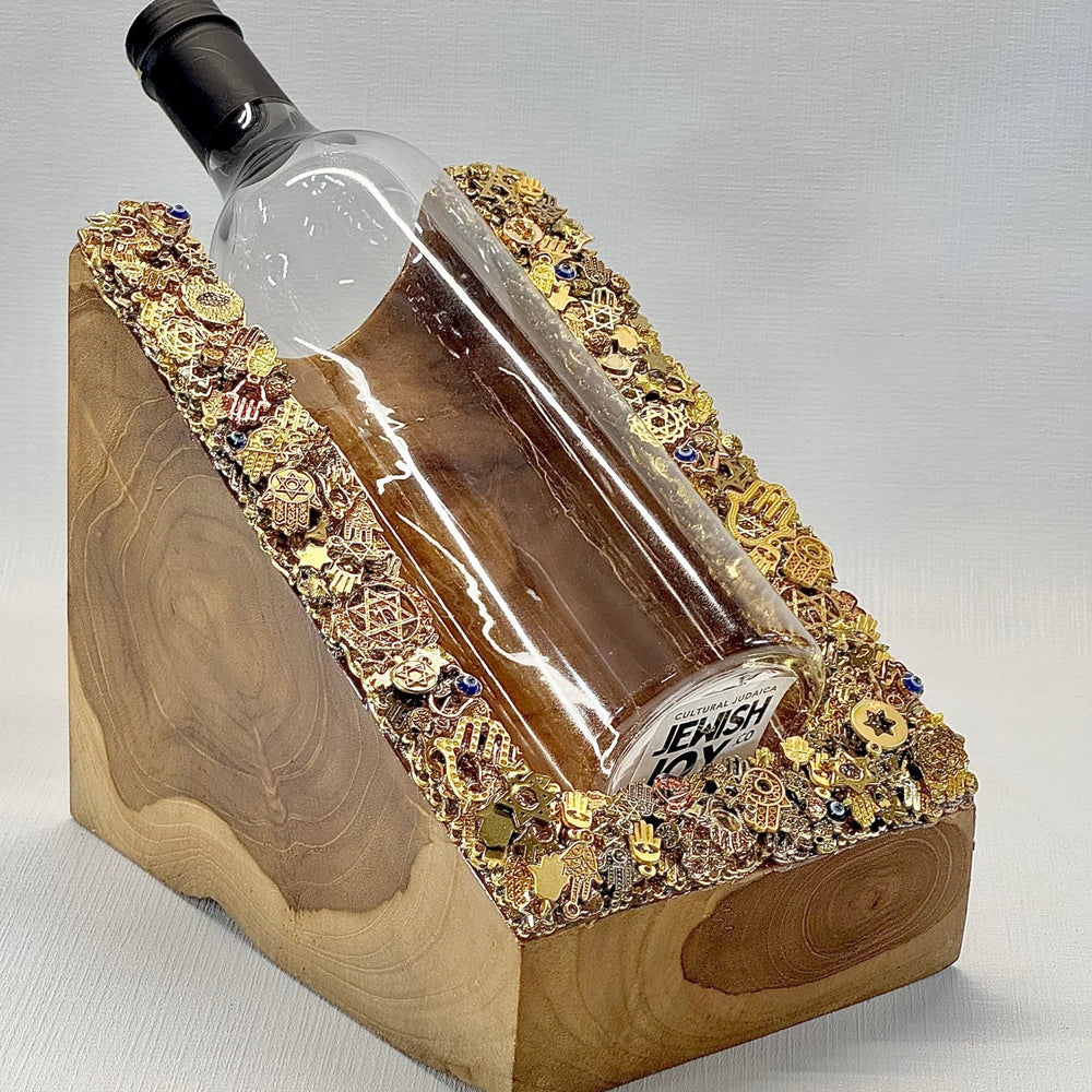 Wood Wine Holder | 01 - JEWISHJOY.co