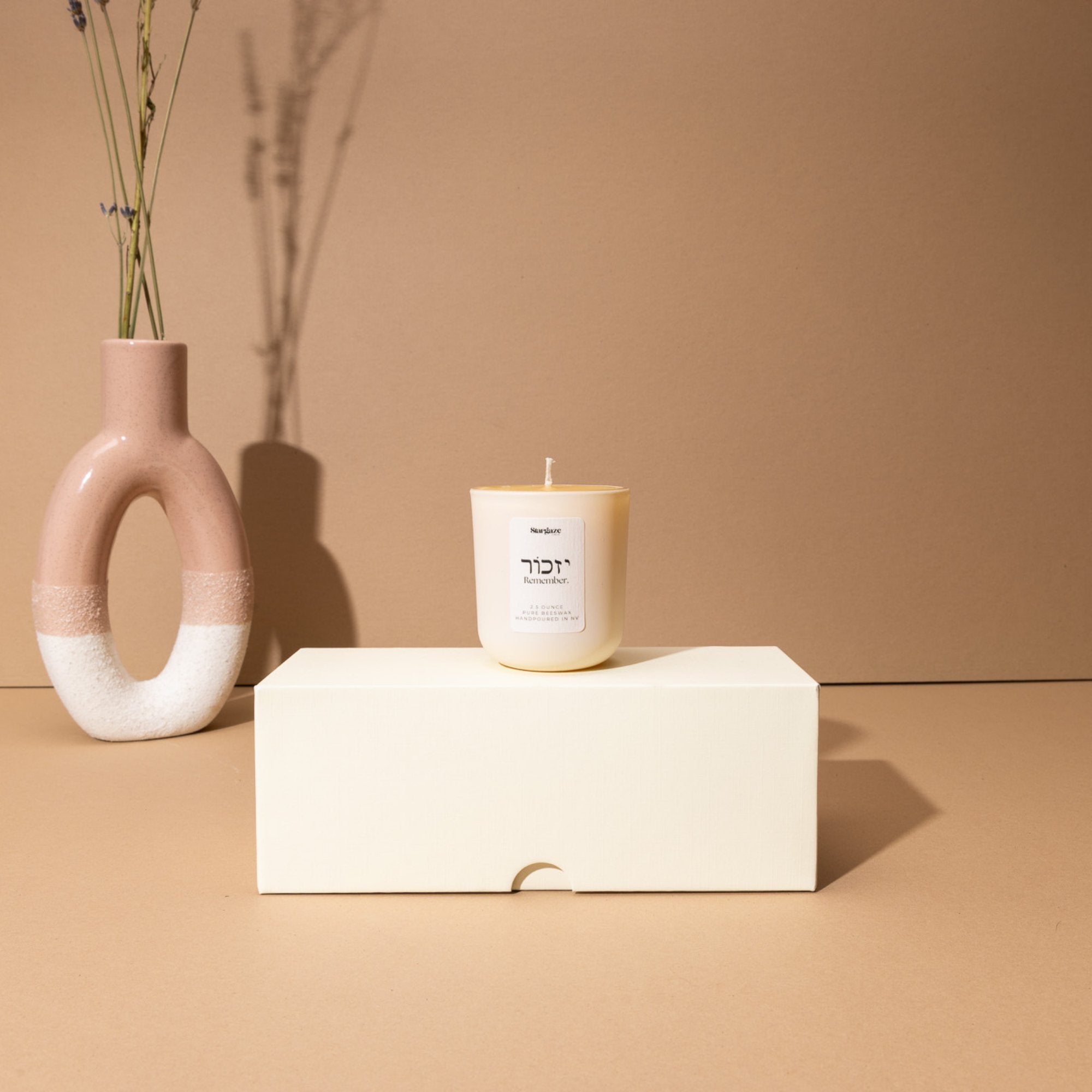 Yahrzeit Candle | Matte Creme (24 Hour) - JEWISHJOY.co