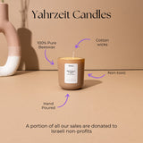 Yahrzeit Candle | Matte Creme (24 Hour) - JEWISHJOY.co